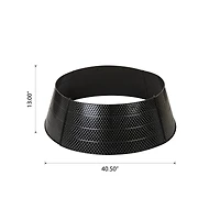 Glitzhome® 40.5" Christmas Black Hammered Metal Tree Collar