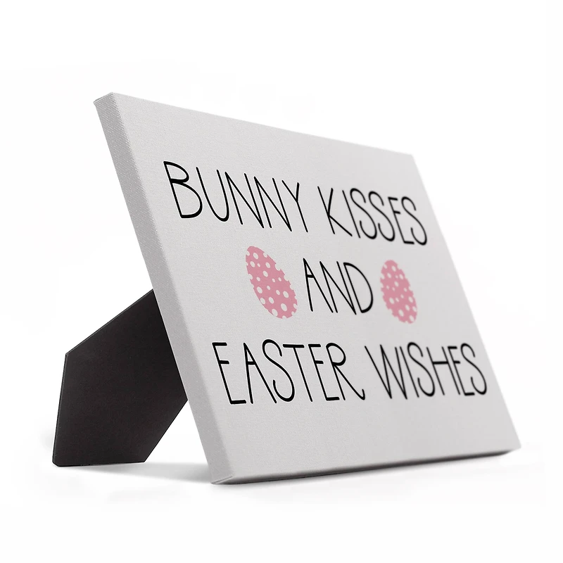 Bunny Kisses and Easter Wishes Tabletop Canvas