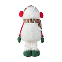 Glitzhome® 29"H Christmas Fabric Yeti With Telescoping Legs
