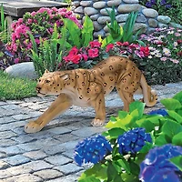 Design Toscano 10" Silent Pursuer Spotted Leopard Garden Statue