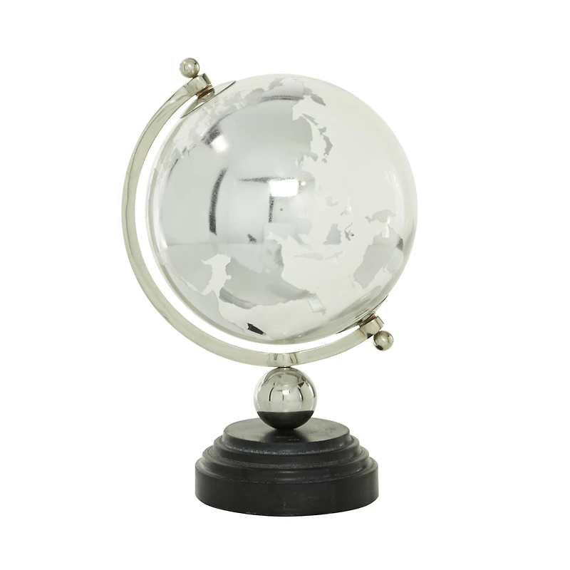 13" Silver Ceramic Glam Globe