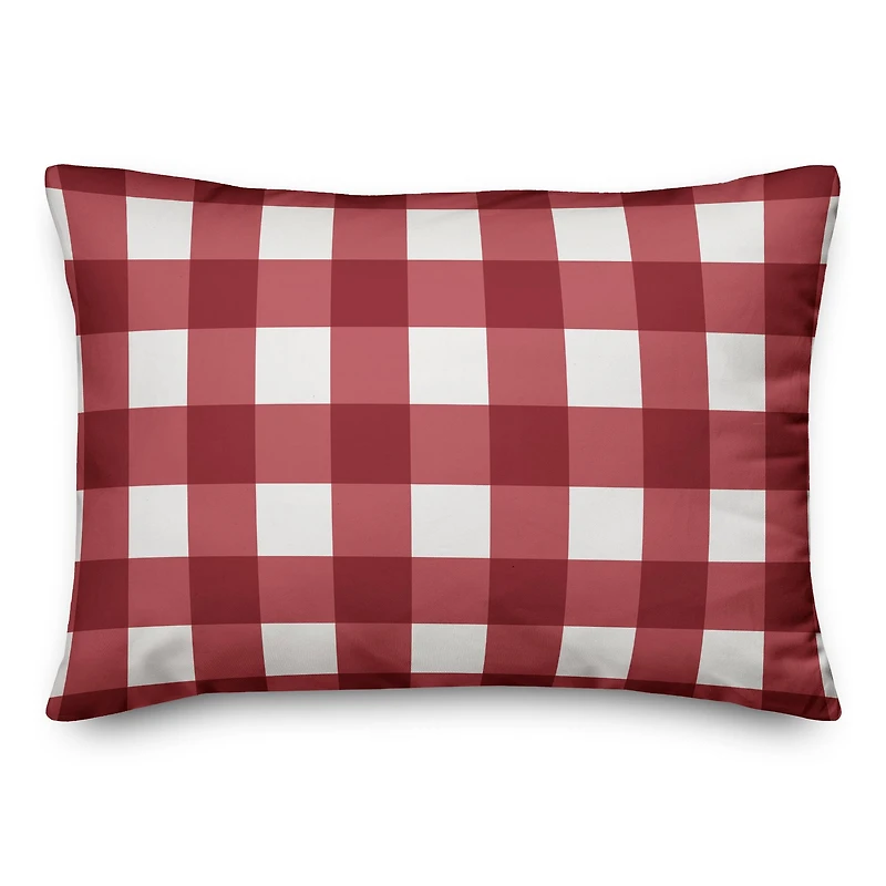 Red Buffalo Check Throw Pillow
