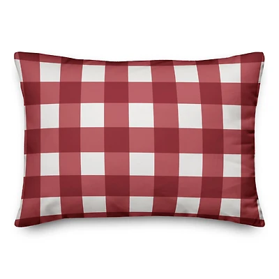 Red Buffalo Check Throw Pillow