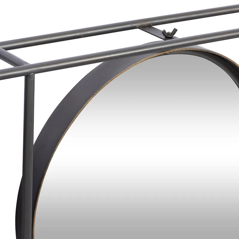 52" Gray Metal Modern Wall Mirror