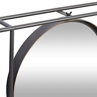 52" Gray Metal Modern Wall Mirror