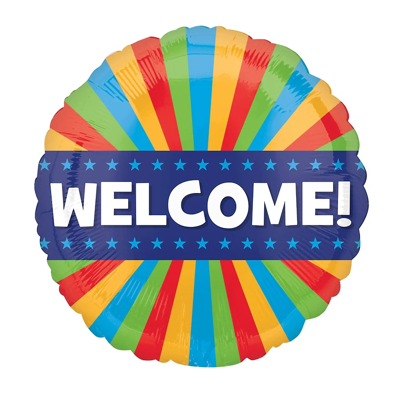 17" Welcome Blitz Foil Balloon