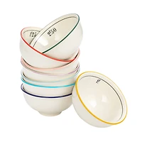Hello Honey® 4.75" Factorial Numbers Design Stoneware Bowl Set
