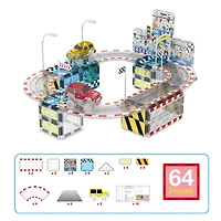 PicassoTiles® Magnetic Race Track Stadium Construction Set