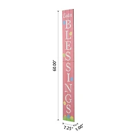 Glitzhome® 60'' Easter Blessings Wooden Porch Sign