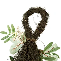 24" Pumpkins & Berries Artificial Fall Harvest Twig Teardrop Swag