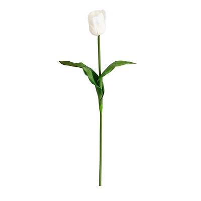 25" White Tulip Flower Stems, 3ct.