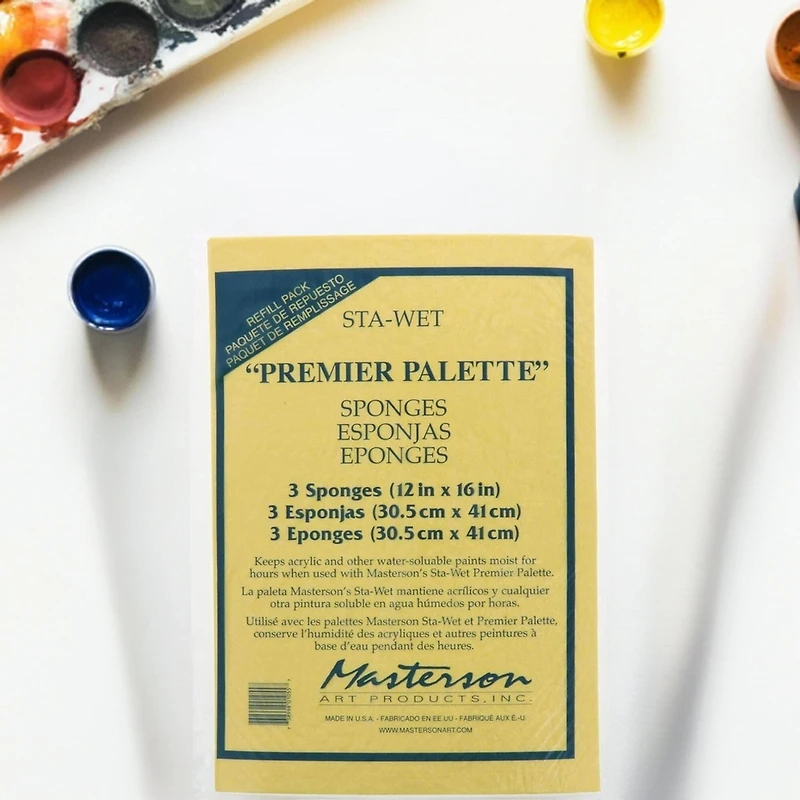 Masterson Sta-Wet® Premier Palette Sponge Refills, 3ct.
