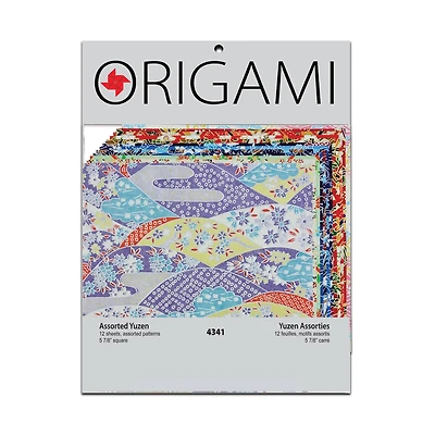 Yasutomo Assorted Yuzen 6'' Origami Paper, 12 Sheets