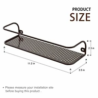 NEX™ Brown Wall-Mount Metal Spice Racks with Guard Rail, 4ct.