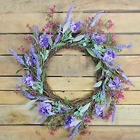 18" Floral & Lavender Spring Wreath
