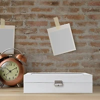 Daisy White Dozen Leather Watch Box