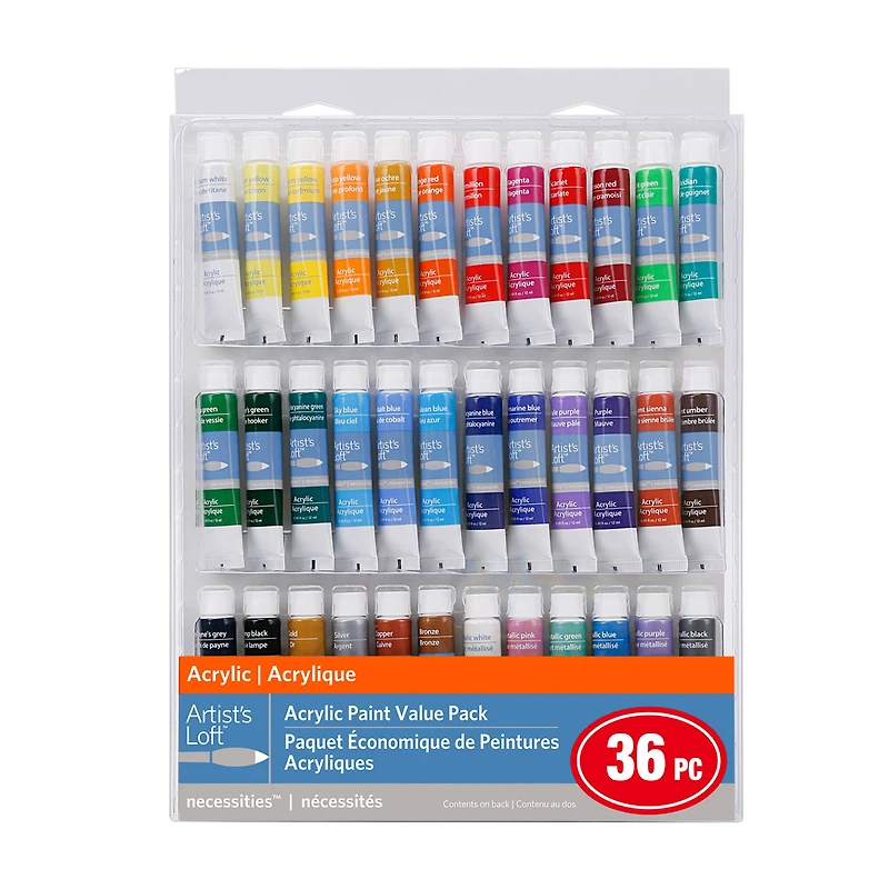 12 Packs: 36 ct. (432 total) Acrylic Paint Value Pack by Artist's Loft™ Necessities™