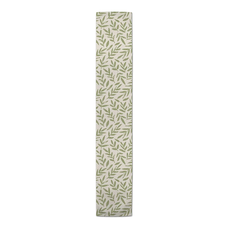 Rough Leaf Pattern 1 16" x 72" Poly Twill Table Runner