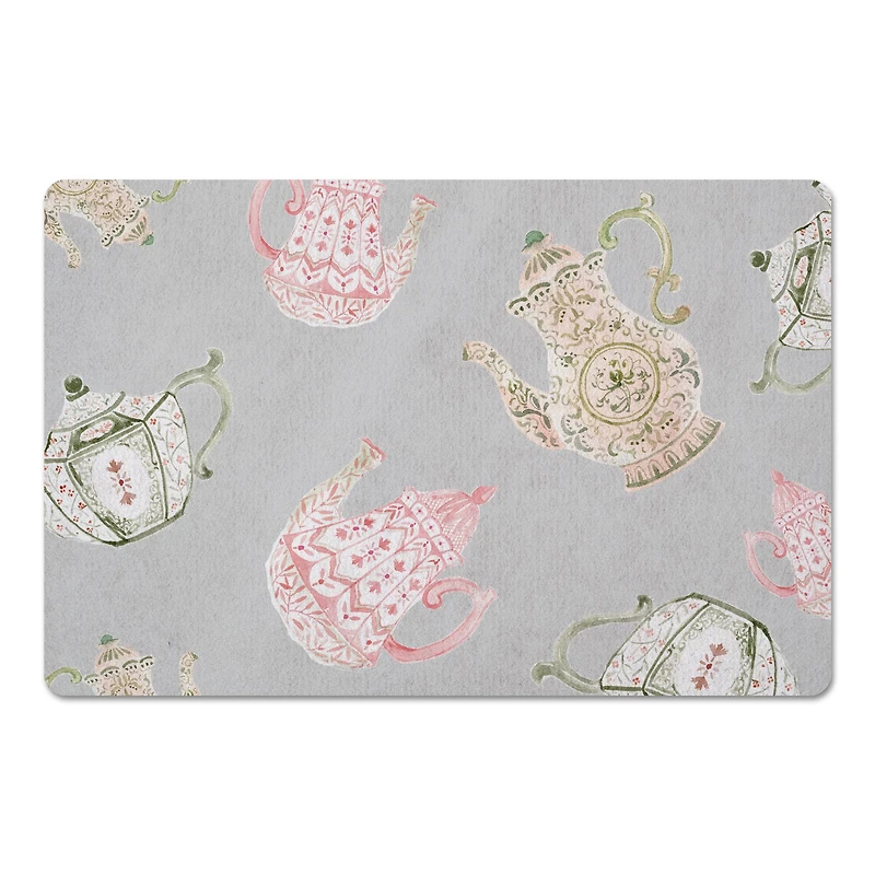 Tea Pot Pattern Floor Mat