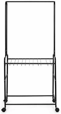 NEX™ Black 2-Tier Heavy Duty Rolling Metal Garment Rack