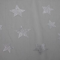 Wyla Black Stars Mesh Polyester Fabric