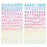 12 Pack: Small Rainbow Glitter Alphas by Recollections™