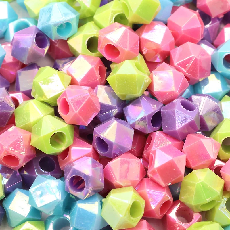 12 Packs: 200 ct. (2,400 total) 8mm Pastel Mix Faceted Beads by Creatology™