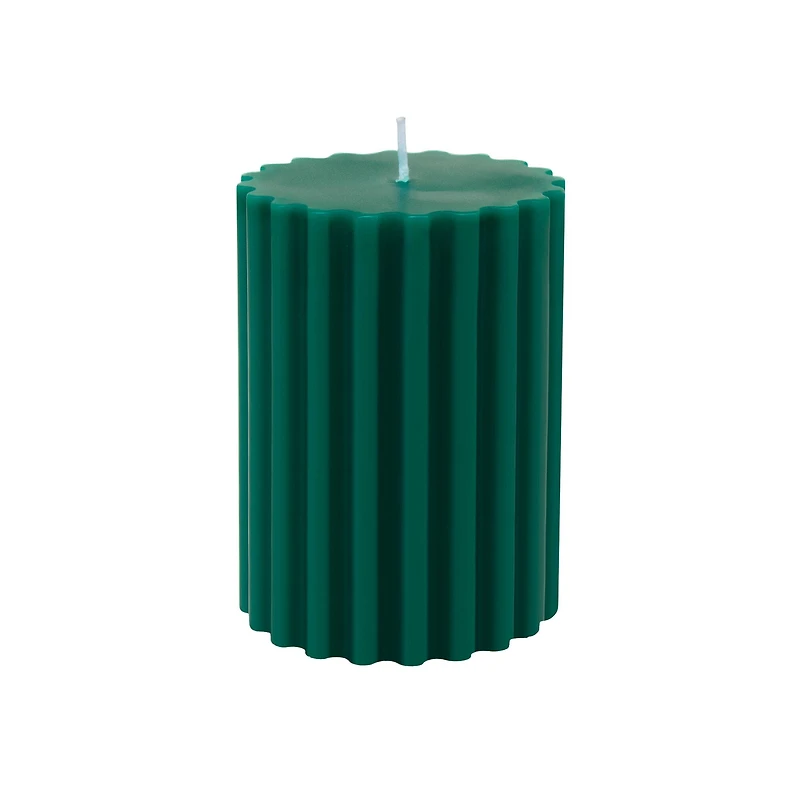 Green with Red Bow Balsam Forest Scented Pillar Candle by Ashland