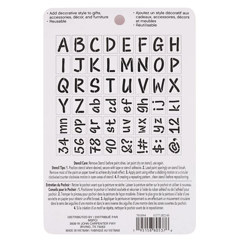 4.5" Alphabet Stencils by Craft Smart®