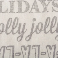 DII® 108" Silver Christmas Collage Table Runner