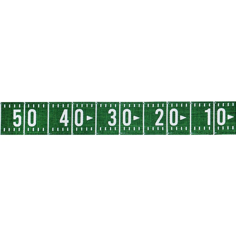 1.5" x 6.6yd. Football Field Wired Faux Linen Ribbon by Celebrate It™ Tailgate