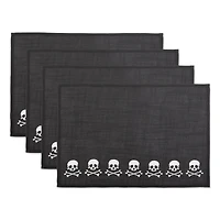 DII® Skulls Embroidered Placemats, 4ct.