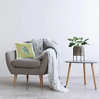 Stupell Industries Perched Blue Bird Tree Branch Shapes Throw Pillow, 18" x 18"