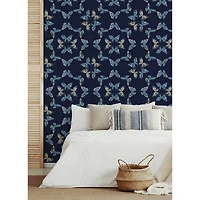 RoomMates Blue Papillon Peel & Stick Wallpaper