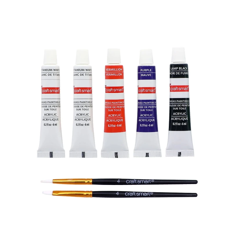 5" x 5" Spider in Web Canvas Painting Kit by Craft Smart®