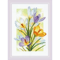 RIOLIS Spring Glow Crocuses Counted Cross Stitch Kit