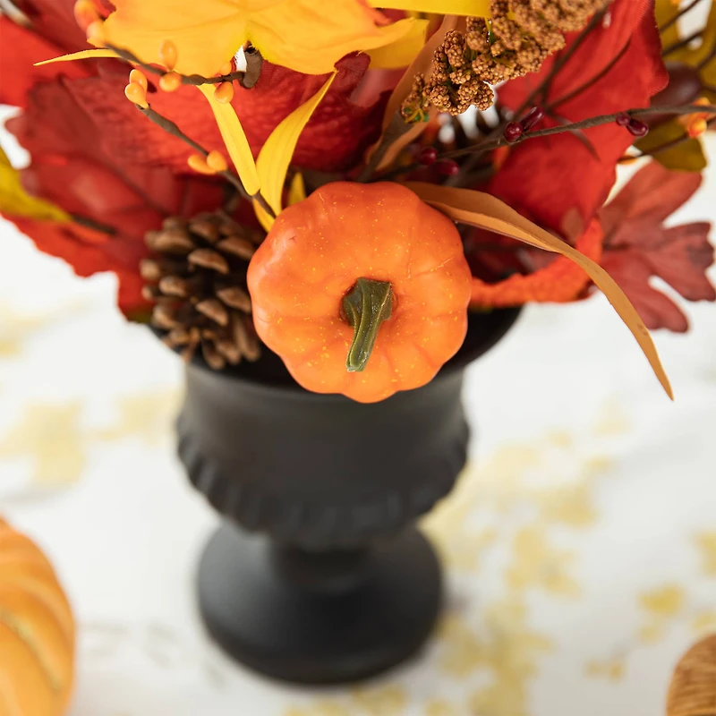 Glitzhome® 24" Fall Maple Leaf Urn Table Tree