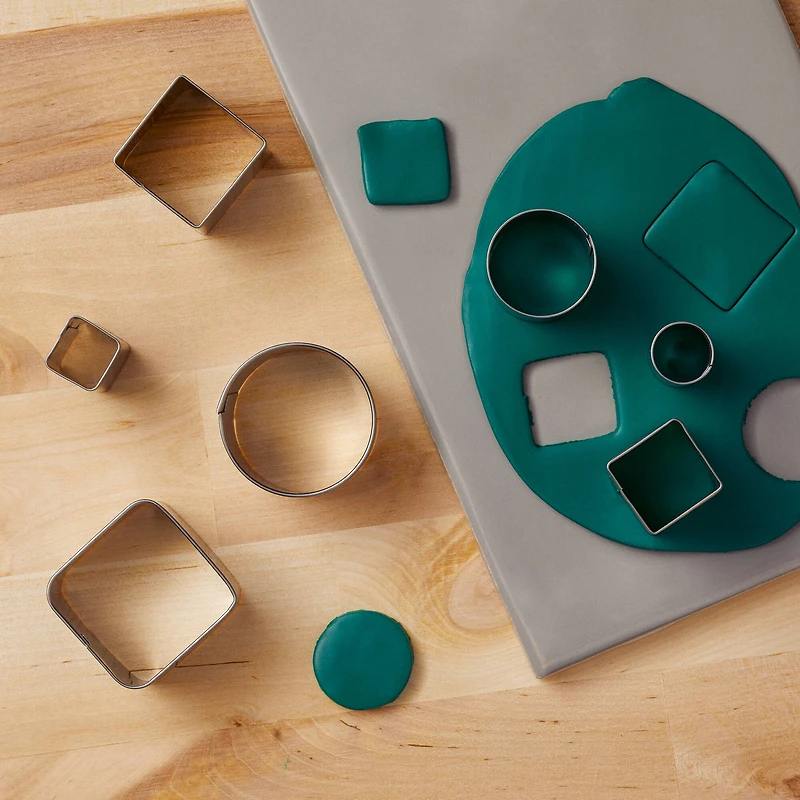 Square & Circle Premium Clay Cutters By Craft Smart®