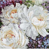 Letistitch White Roses Counted Cross Stitch Kit