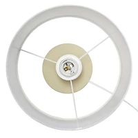 Simple Designs White Shade Ceramic Hourglass Table Lamp