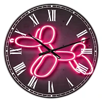 Designart 'Balloon Dog Oversized Modern Wall Clock
