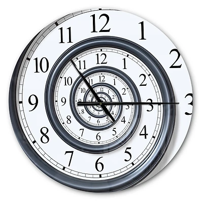 Designart Time Spiral Analog Wall Modern Wall Clock