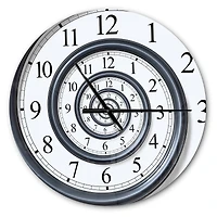 Designart Time Spiral Analog Wall Modern Wall Clock