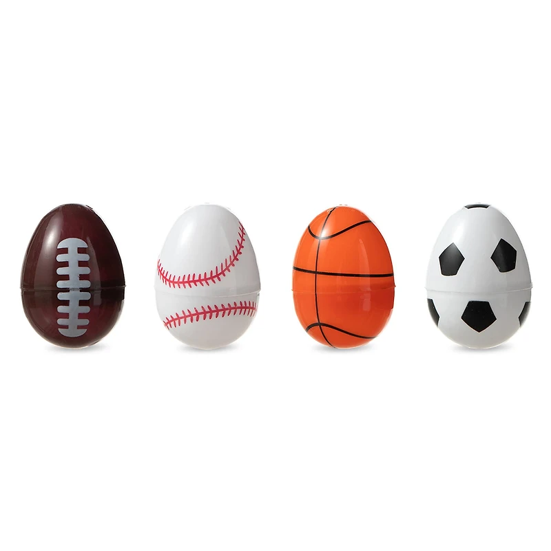 Glitzhome® Easter Plastic Fillable Sports Eggs, 48ct.
