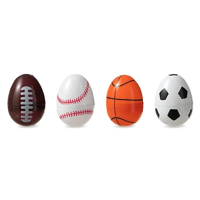 Glitzhome® Easter Plastic Fillable Sports Eggs, 48ct.