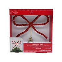9.5" Red Rhinestone Bow Lighted Tree Topper by Ashland®