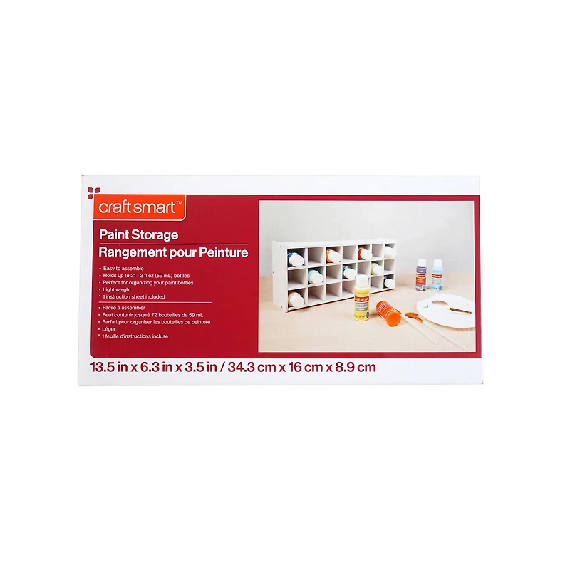 13.5" White Paint Storage Box by Craft Smart™