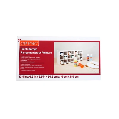 13.5" White Paint Storage Box by Craft Smart™