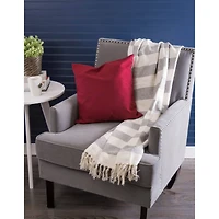 DII® Gray & Off White Cabana Stripe Throw