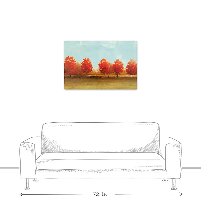 Fall Day Trees 36" x 24" Canvas Wall Art